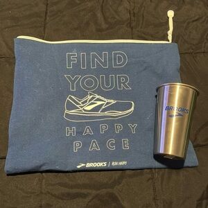 Brooks insulated bag and stainless steel cup